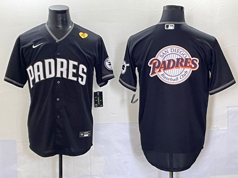 Men 2025 San Diego Padres Blank Black Game Nike MLB Jersey style 70313